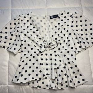 Lu Fashion polka dots top